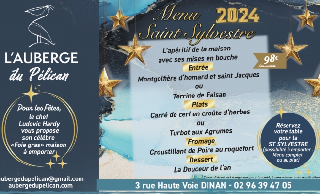 Menu St Sylvestre  2024